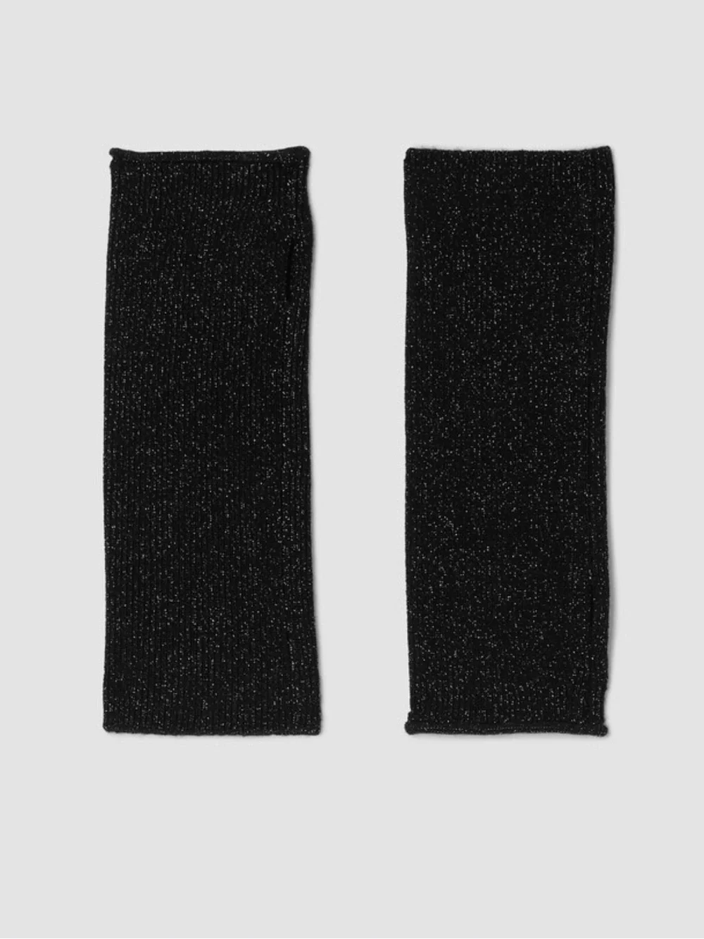 Eileen Fisher Black Metallic Sparkle Arm Warmers/Glovelette